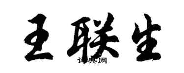 胡问遂王联生行书个性签名怎么写
