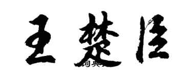 胡问遂王楚臣行书个性签名怎么写