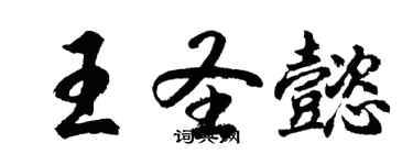 胡问遂王圣懿行书个性签名怎么写