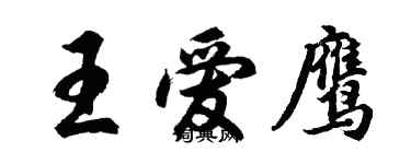 胡问遂王爱鹰行书个性签名怎么写