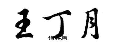 胡问遂王丁月行书个性签名怎么写