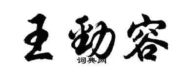 胡问遂王劲容行书个性签名怎么写