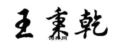 胡问遂王秉乾行书个性签名怎么写
