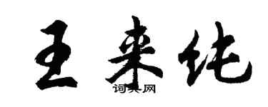胡问遂王来纯行书个性签名怎么写