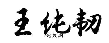 胡问遂王纯韧行书个性签名怎么写