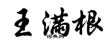 胡问遂王满根行书个性签名怎么写