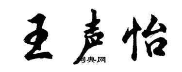 胡问遂王声怡行书个性签名怎么写