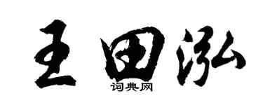 胡问遂王田泓行书个性签名怎么写
