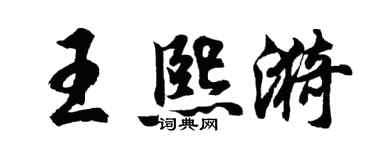 胡问遂王熙漪行书个性签名怎么写