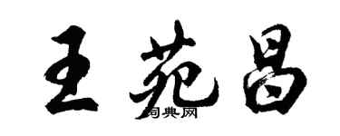 胡问遂王苑昌行书个性签名怎么写