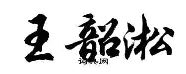 胡问遂王韶淞行书个性签名怎么写