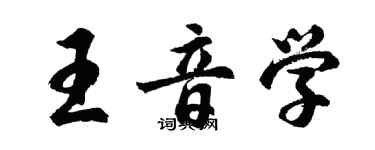 胡问遂王音学行书个性签名怎么写