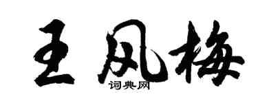 胡问遂王风梅行书个性签名怎么写