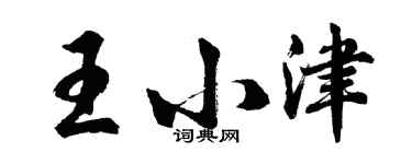 胡问遂王小津行书个性签名怎么写