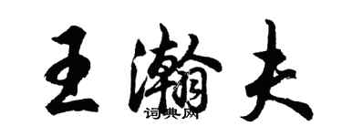 胡问遂王瀚夫行书个性签名怎么写