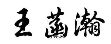 胡问遂王菡瀚行书个性签名怎么写