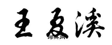 胡问遂王夏溪行书个性签名怎么写
