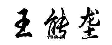 胡问遂王能垄行书个性签名怎么写