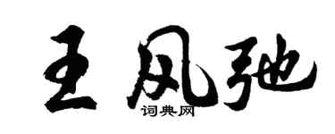 胡问遂王风弛行书个性签名怎么写