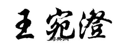 胡问遂王宛澄行书个性签名怎么写