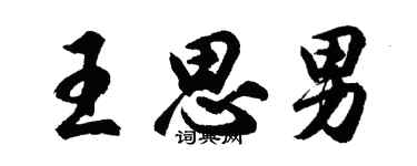 胡问遂王思男行书个性签名怎么写