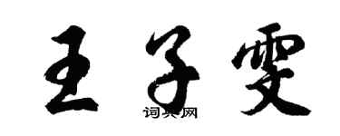 胡问遂王子雯行书个性签名怎么写