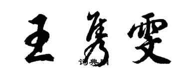 胡问遂王隽雯行书个性签名怎么写