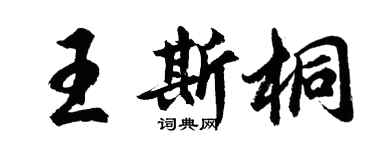 胡问遂王斯桐行书个性签名怎么写