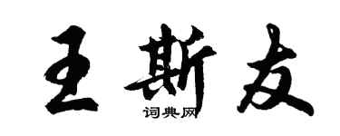 胡问遂王斯友行书个性签名怎么写
