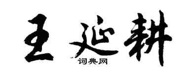 胡问遂王延耕行书个性签名怎么写