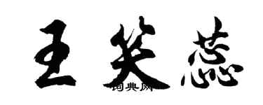 胡问遂王笑蕊行书个性签名怎么写
