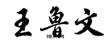 胡问遂王鲁文行书个性签名怎么写