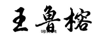 胡问遂王鲁榕行书个性签名怎么写