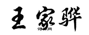 胡问遂王家骅行书个性签名怎么写