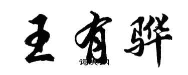 胡问遂王有骅行书个性签名怎么写