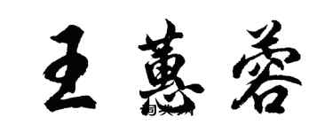 胡问遂王蕙蓉行书个性签名怎么写