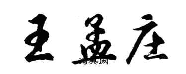 胡问遂王孟庄行书个性签名怎么写