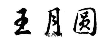 胡问遂王月圆行书个性签名怎么写