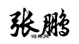 胡问遂张鹏行书个性签名怎么写