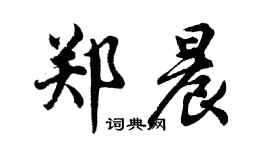 胡问遂郑晨行书个性签名怎么写