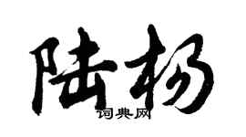 胡问遂陆杨行书个性签名怎么写