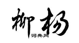 胡问遂柳杨行书个性签名怎么写