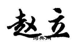 胡问遂赵立行书个性签名怎么写