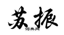 胡问遂苏振行书个性签名怎么写