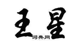 胡问遂王星行书个性签名怎么写