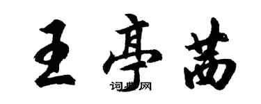 胡问遂王亭茜行书个性签名怎么写