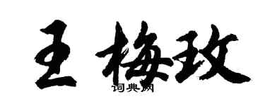 胡问遂王梅玫行书个性签名怎么写