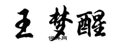 胡问遂王梦醒行书个性签名怎么写
