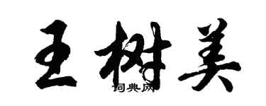 胡问遂王树美行书个性签名怎么写