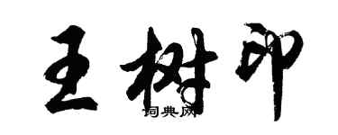胡问遂王树印行书个性签名怎么写